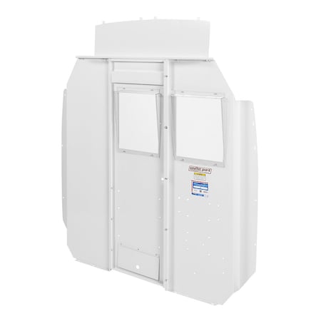 Weather Guard BULKHEAD Full Bulkhead With Polycarbonate Window White Steel Deep Offset 96321-3-01D